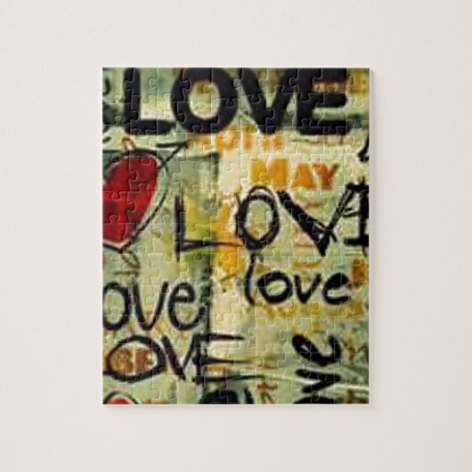 Een beetje liefdesgraffiti legpuzzel (Verticaal)