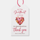 Een beetje lieverd rood lief hart Baby shower Cadeaulabel (Voorkant)