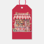 Een beetje lieverd rood lief hart Baby shower Cadeaulabel (Achterkant)