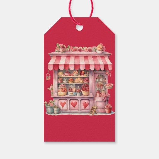 Een beetje lieverd rood lief hart Baby shower Cadeaulabel (Achterkant)