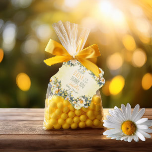 Een beetje madeliefje is onderweg naar bloemenBaby Bedankjes Labels