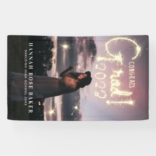 Een beetje | Moderne foto van Afstuderen 2023 Spandoek (Horizontaal)