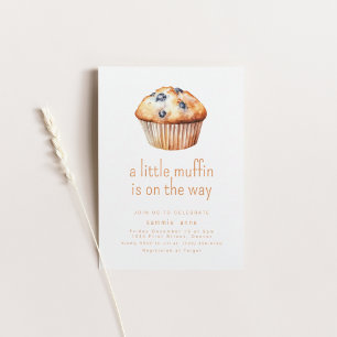 Een beetje muffin is onderweg Baby shower uitnodig Kaart
