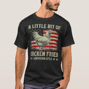 Een beetje naar Zuid-Amerikaanse kippen gevlochten T-shirt