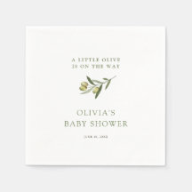 Een beetje olijf minimalistisch Baby shower