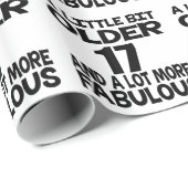 Een beetje ouder dan 17 Design op de geboorte Cadeaupapier (Rol Hoek)
