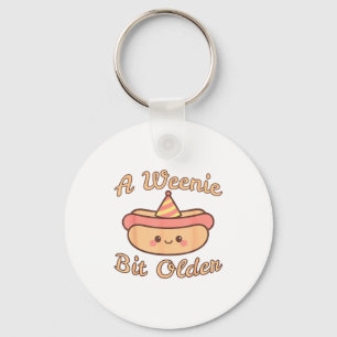 Een beetje ouder Een leuke en grappige hotdog verj Sleutelhanger
