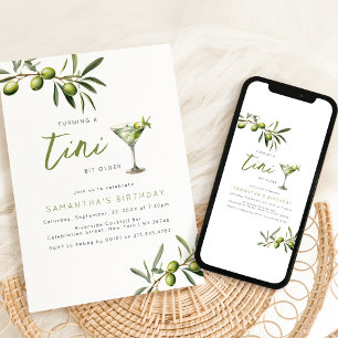 Een beetje ouder   Leuk Martini verjaardagsfeestje Kaart