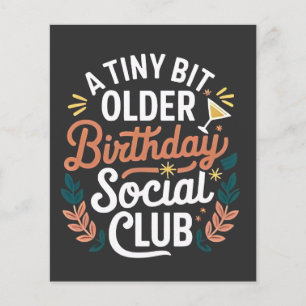 Een beetje oudere verjaardagsclub  flyer