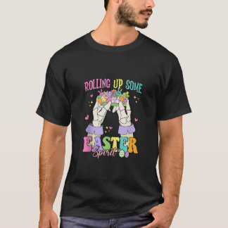 Een beetje paasgeest oprollen Happy Easter Day Bun T-shirt