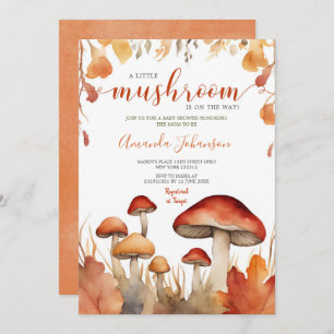 Een beetje paddestoel Floral Herfst Mushroom Baby Kaart