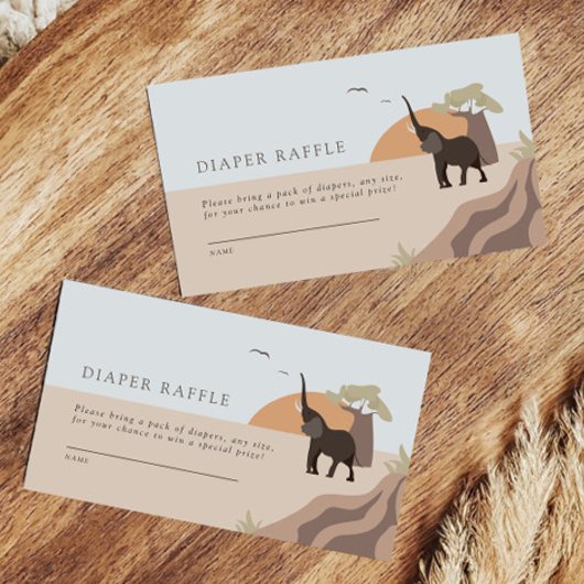 Een beetje pinda | Safari Luier Raffle Informatiekaartje