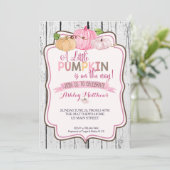 Een beetje pompoen Baby shower Kaart (Staand voorkant)