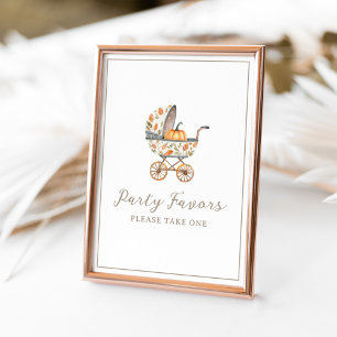 Een beetje pompoen Baby shower partij geeft de voo Poster