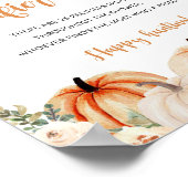 Een beetje pompoen Baby shower spel teken Poster (Hoek)