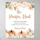 Een beetje pompoen Baby shower spel teken Poster (Voorkant)