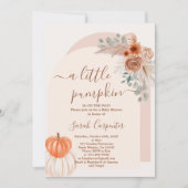 Een beetje pompoen Boho Baby shower Invitation Kaart (Voorkant)