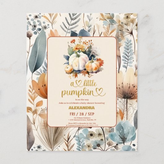 Een beetje pompoen budget baby shower (Voorkant)