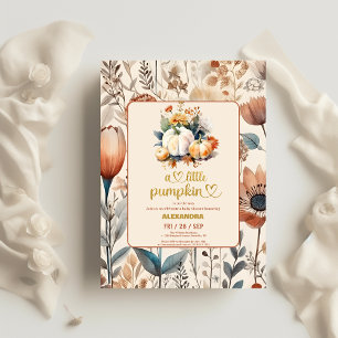 Een beetje pompoen budget baby shower flyer