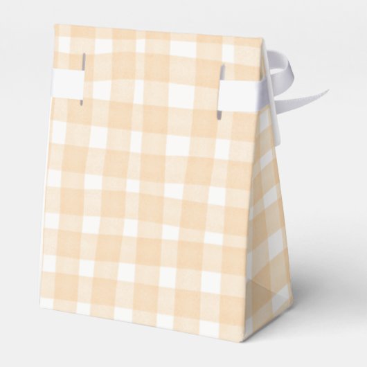 Een beetje pompoen grillige gingham Baby shower Bedankdoosjes (Achterkant)