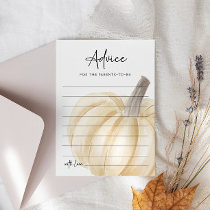 Een beetje pompoen Herfst Baby shower Advies Kaart