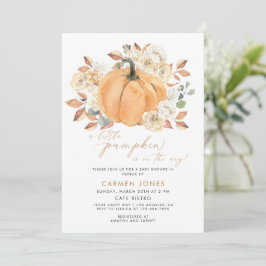 Een beetje pompoen Herfst Baby shower Genderneutra Kaart