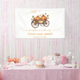 Een beetje pompoen Herfst Baby shower genderneutra Spandoek