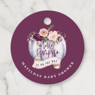 Een beetje pompoen herfst baby shower partij gunst bedankjes labels