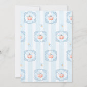 Een beetje pompoen Herfst Blue Bow Baby shower Kaart (Achterkant)