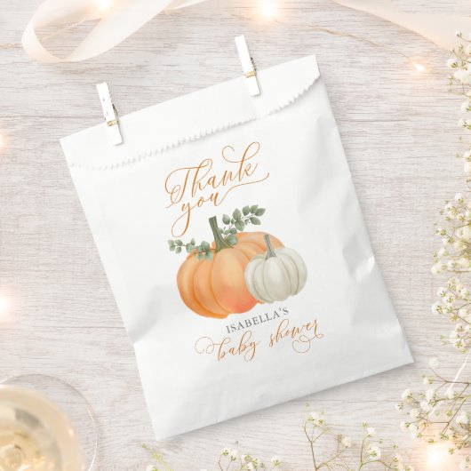 Een beetje pompoen Herfst herfst Baby shower Bedankzakje (Geknipt)