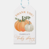 Een beetje pompoen Herfst herfst Baby shower Cadeaulabel (Voorkant)
