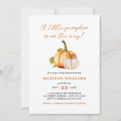 Een beetje pompoen Herfst herfst Baby shower Kaart (Voorkant)