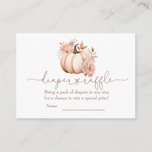 Een beetje pompoen Herfst luier rafel Informatiekaartje (Voorkant)