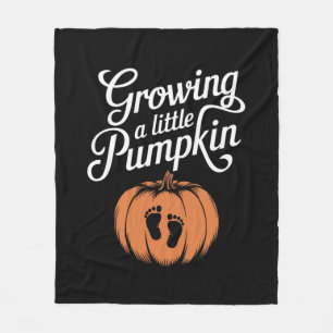 Een beetje pompoen Herfst zwangerschap Fleece Deken
