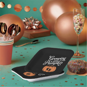 Een beetje pompoen Herfst zwangerschap Papieren Bordje