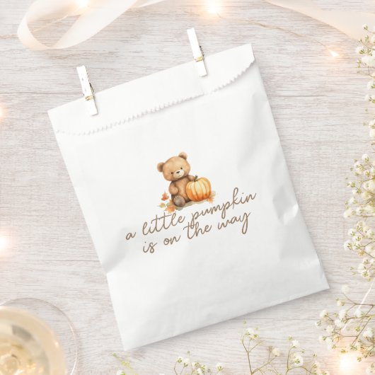 Een beetje pompoen is onderweg Baby shower Bedankzakje (Geknipt)