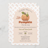 Een beetje pompoen is onderweg Baby shower Kaart (Voorkant / Achterkant)