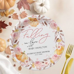 Een beetje pompoen is onderweg Baby shower Papieren Bordje