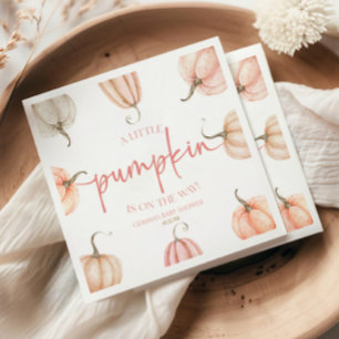 Een beetje pompoen is onderweg. Baby Shower Servet