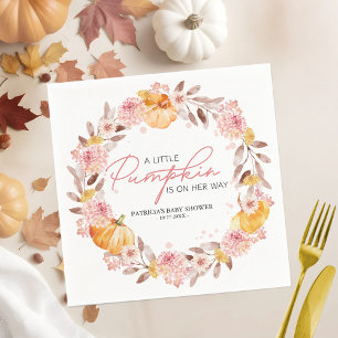 Een beetje pompoen is onderweg Baby shower Servet