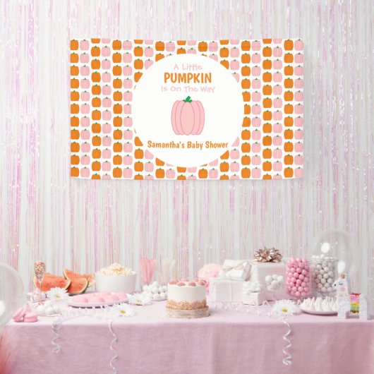 Een beetje pompoen is onderweg spandoek (Feest)