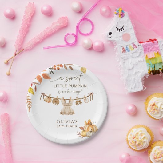 Een beetje pompoen onderweg was Herfst Boho Papieren Bordje (Feest)