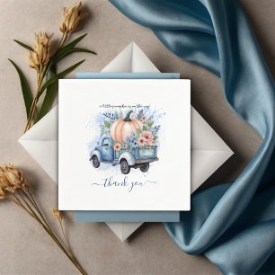 Een beetje pompoen truck blauw Waterverf Baby show Servet