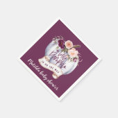 Een beetje pompoen waterverf herfst baby shower fe servet (Hoek)