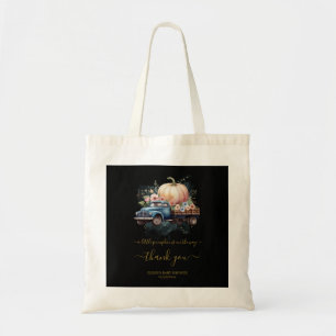 Een beetje pompoen Waterverf truck Baby shower Tote Bag