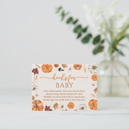 Een beetje pompoenboeken voor Baby Enclosure Kaart (Staand voorkant)