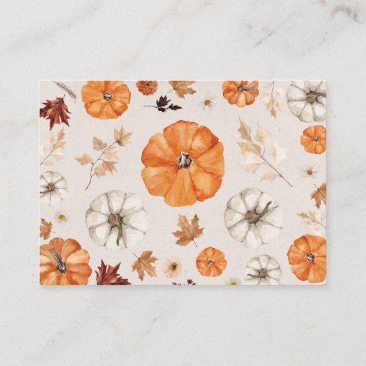 Een beetje pompoenluier Raffle Enclosure Kaart (Achterkant)