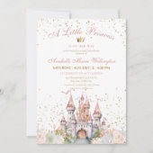 Een beetje prinses blush gouden kroon kasteel douc kaart (Voorkant)