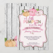 Een beetje Pumpkin Baby shower Kaart (Voorkant / Achterkant)