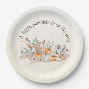 Een beetje Pumpkin Boho Baby shower Papier Bord